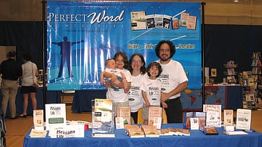 The Geoffreys: (L-R) Hosea (1), Isaac (8), Esther, Josiah (3) and Kevin.